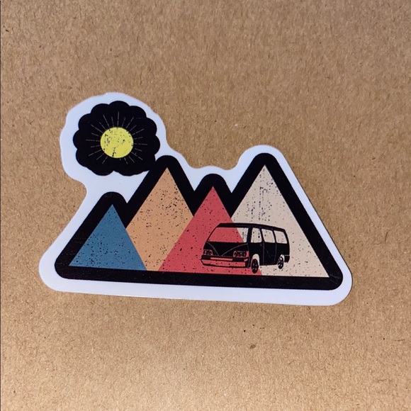 🌈20/$12🌈 Retro Mountain Van Sticker - Picture 1 of 3
